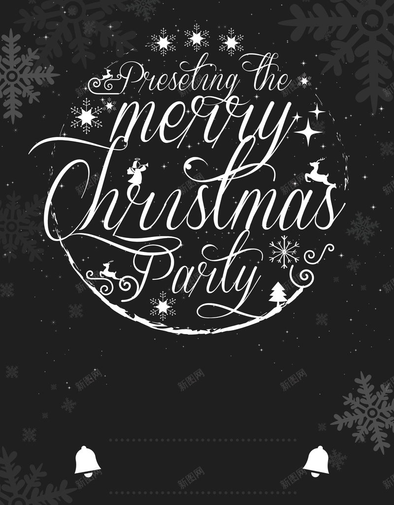 圣诞节黑色卡通圣诞派对雪花海报psd设计背景_88icon https://88icon.com 圣诞派对 圣诞节 卡通 雪花 黑色 海报背景 夜店派对 简约 手绘 酒吧派对
