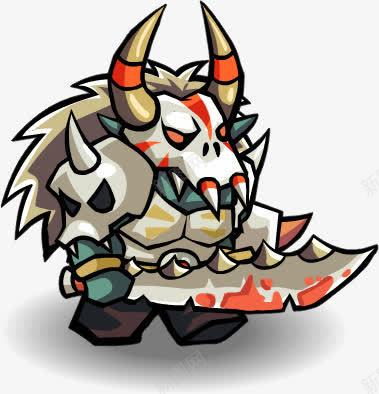 Q版卡通部落武士png免抠素材_88icon https://88icon.com 卡通 武士 部落