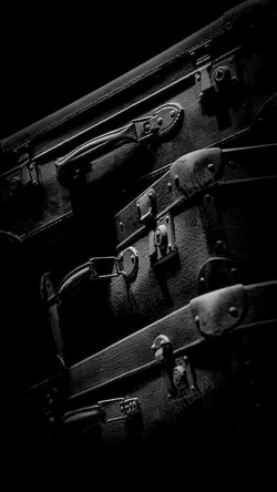 简约行李箱大气简约黑色商务行李箱H5背景高清图片