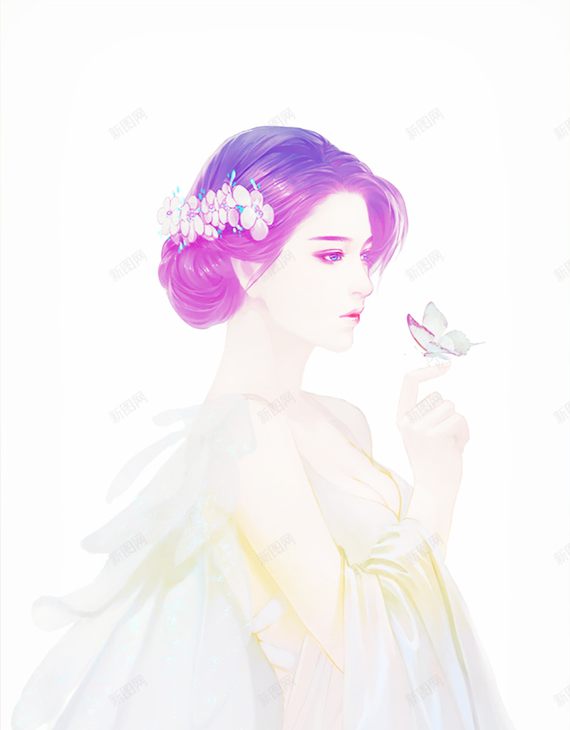 梦幻七彩人物2D卡通手绘人物jpg设计背景_88icon https://88icon.com 2D 七彩 卡通 梦幻