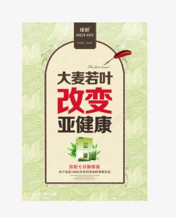 大麦若叶广告海报素材