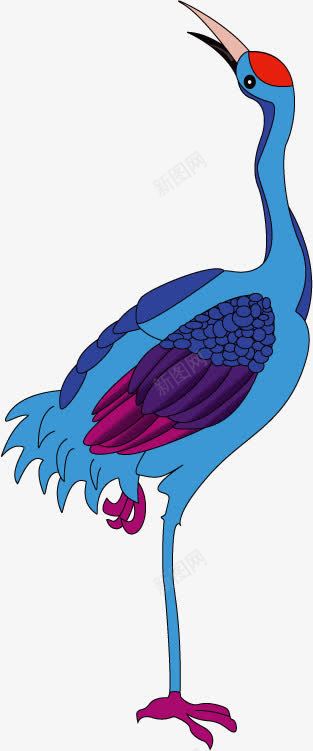 丹顶鹤png免抠素材_88icon https://88icon.com 动物 蓝色 高清