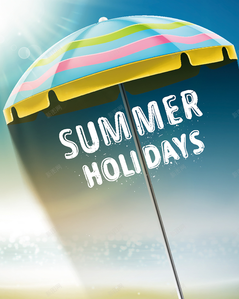 小清新太阳伞背景psd设计背景_88icon https://88icon.com holiday summer 太阳伞 小清新 文艺 欢快 简约