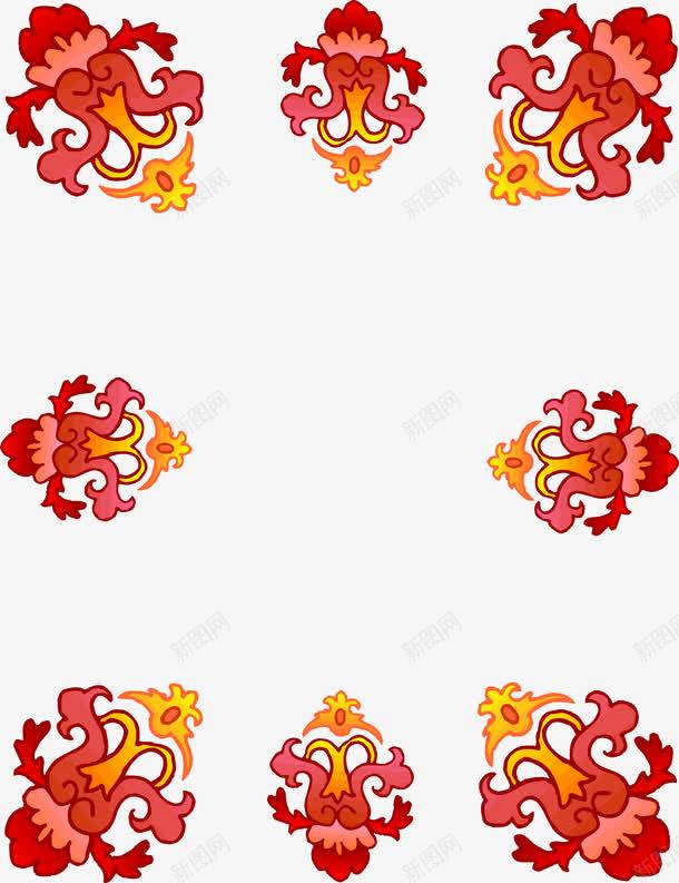 红色花纹边框png免抠素材_88icon https://88icon.com 红色边框 美式 美式边框 花纹 花纹边框