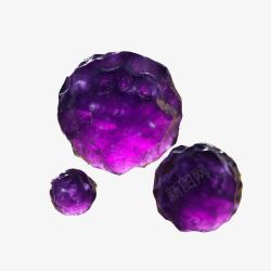 3个紫色的球素材