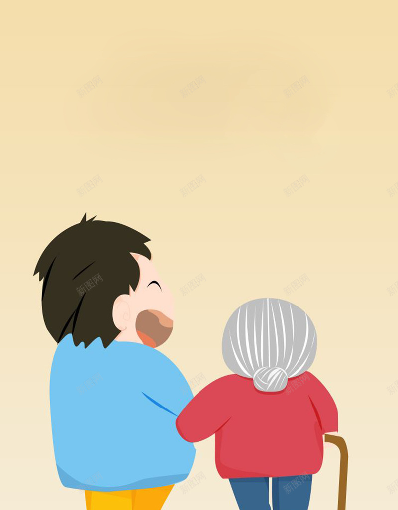 感恩母亲节妈妈辛苦了温馨海报广告背景jpg设计背景_88icon https://88icon.com 儿子 儿子搀扶母亲 卡通 妈妈辛苦了 感恩母亲节 拐杖 母亲 温暖 白发 节日活动海报广告背景