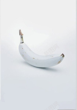 白色香蕉白色背景背景
