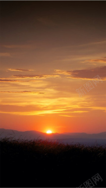 即将落山的夕阳H5素材背景背景