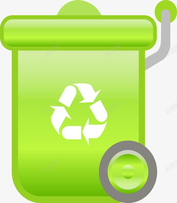 可回收垃圾桶png免抠素材_88icon https://88icon.com 可回收 垃圾桶