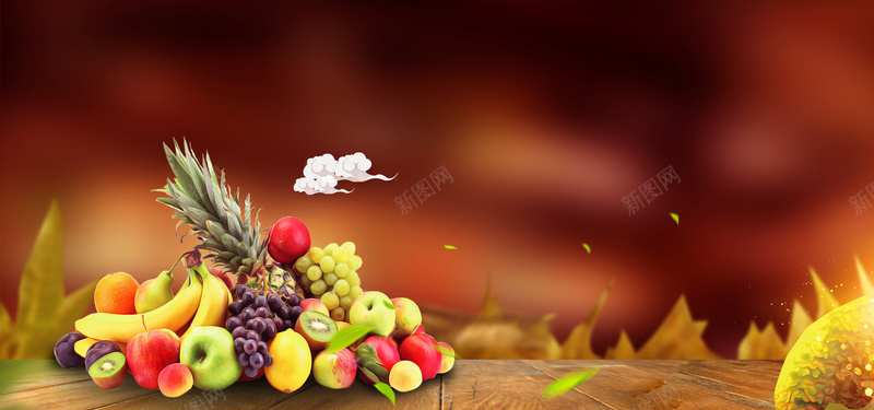 热带风格水果盛宴水果bannerpsd设计背景_88icon https://88icon.com 水果展板 水果展架 水果广告 水果店 水果拼盘 水果海报 水果盛宴 水果背景板 热带水果 热带风格