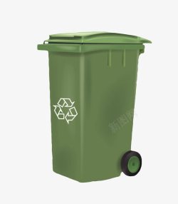 绿色简约保护环境可回收标志的垃素材