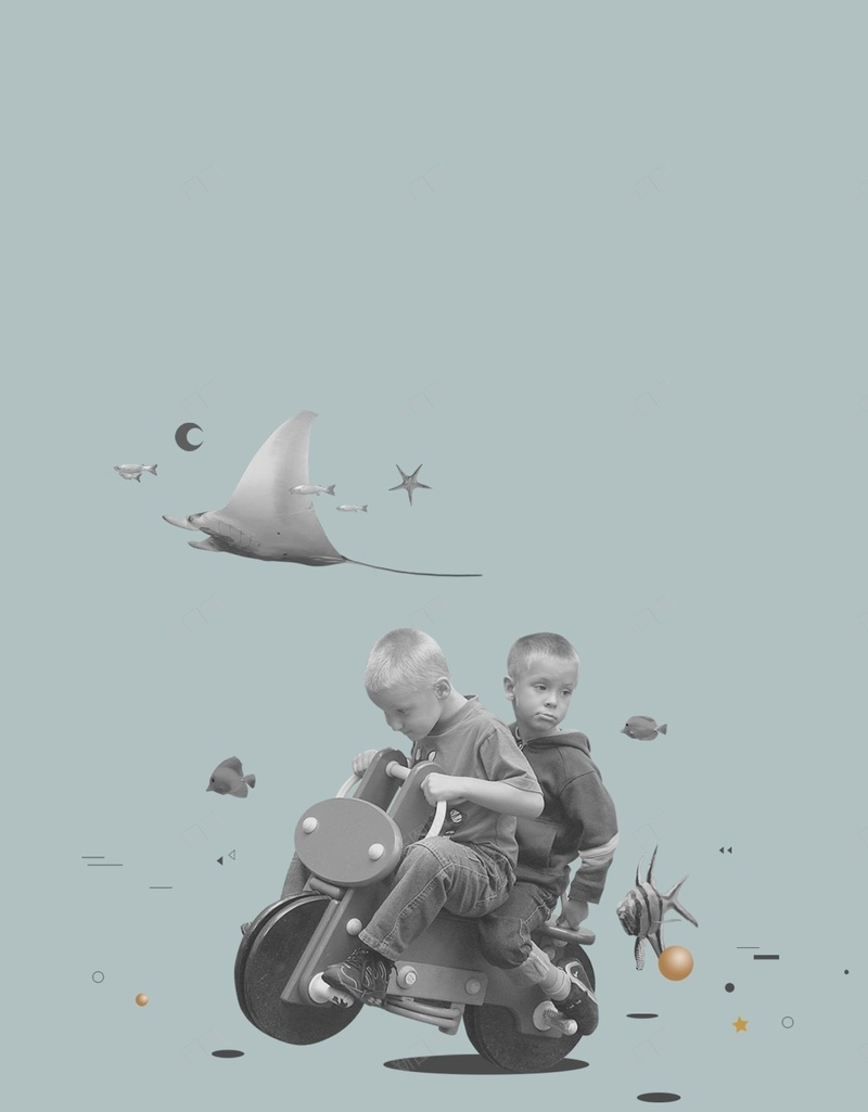 趣味骑摩托车儿童背景jpg设计背景_88icon https://88icon.com H5 儿童 摩托车 童趣 趣味