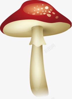香菇装饰红色矢量图素材