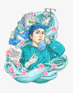 医生抗议工作者插图素材