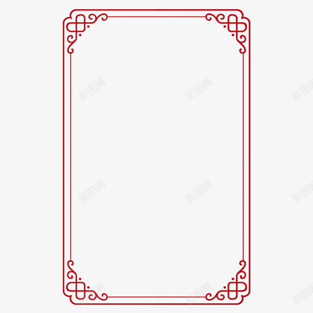 红色中国风底纹边框png免抠素材_88icon https://88icon.com 中国风 底纹 红色 花纹 边框