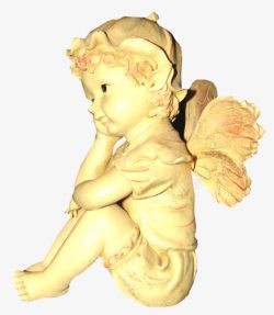 小精灵雕像素材