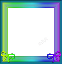 剪贴簿彩虹可爱边框背景高清图片