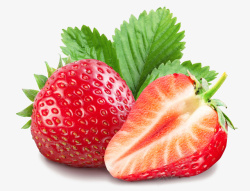 切面草莓水果高清图片