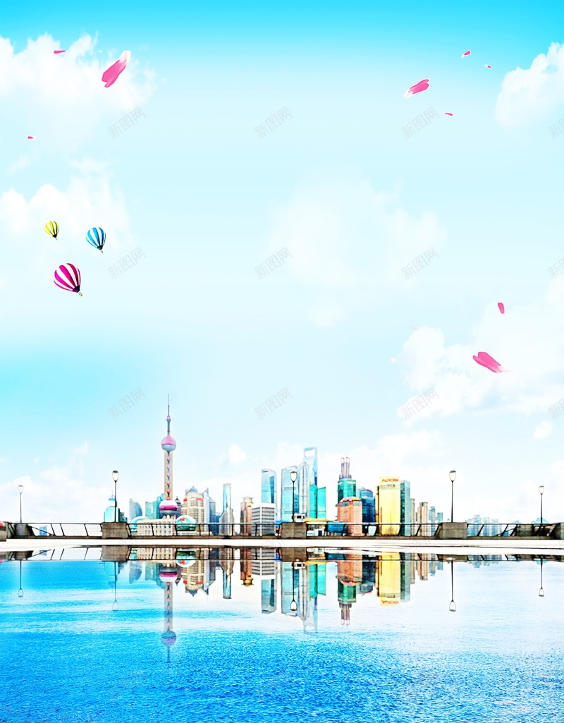 上海东方明珠背景模板psd设计背景_88icon https://88icon.com PSD 上海 上海天际线 东方明珠 城市 城市现代上海 平面 广告 建筑 模板 海报 海面 素材 背景