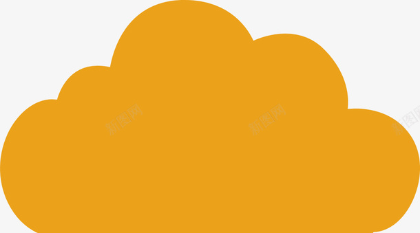 白云龙卷风云云朵黄色白云图标图标