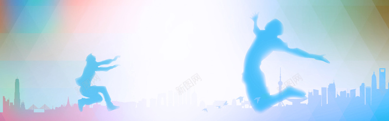 跳跃的人jpg设计背景_88icon https://88icon.com 跳跃的人 蓝色 淘宝轮播背景 海报banner 激情 全屏banner背景 狂欢