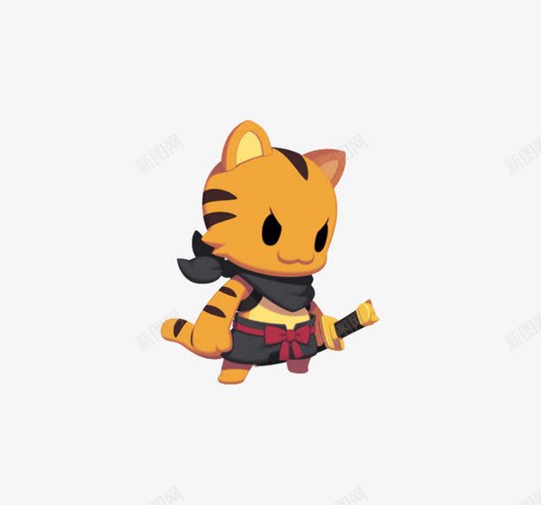 猫武士png免抠素材_88icon https://88icon.com 动物 卡通 猫 黄色