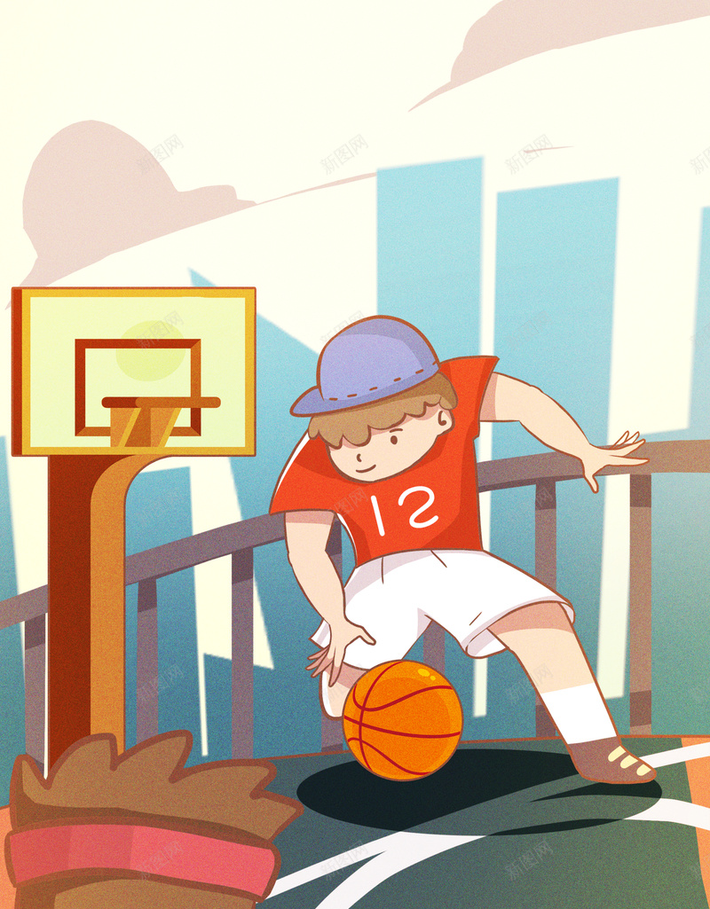 卡通打篮球运动锻炼海报背景图psd设计背景_88icon https://88icon.com 体育 健身 卡通 卡通动漫篮球场 打篮球 打篮球背景 男孩 篮球场 篮球运动 运动 锻炼