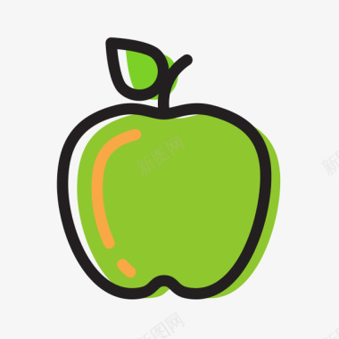 苹果卡通图标图标