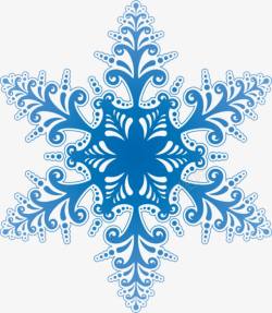 雪花形状蓝色装饰素材