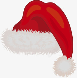 冬日红色卡通圣诞帽素材
