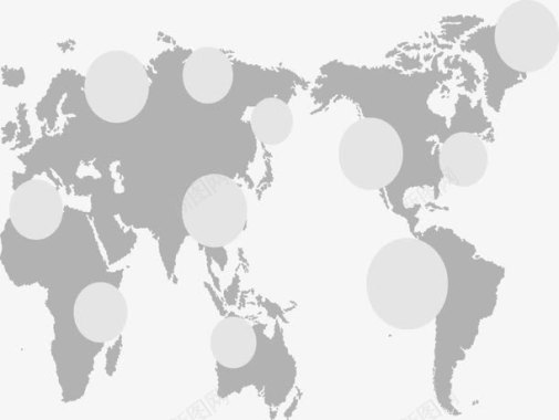 PPT世界统计地图图标图标
