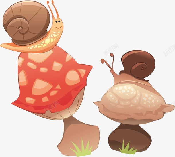 卡通蘑菇上的蜗牛png免抠素材_88icon https://88icon.com 卡通蘑菇上的蜗牛 卡通蘑菇矢量 卡通蜗牛矢量 矢量卡通蘑菇上的蜗牛