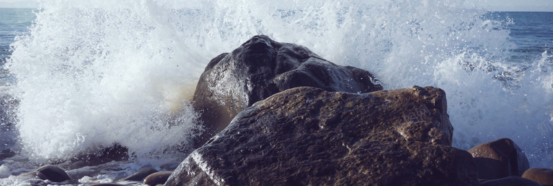 大海石头背景背景