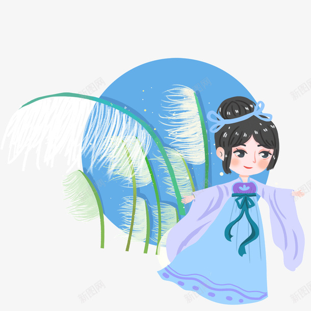 国潮少女古风png免抠素材_88icon https://88icon.com 古风 国潮 少女 手绘