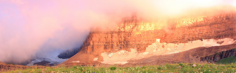 摄影岩石大雾背景背景
