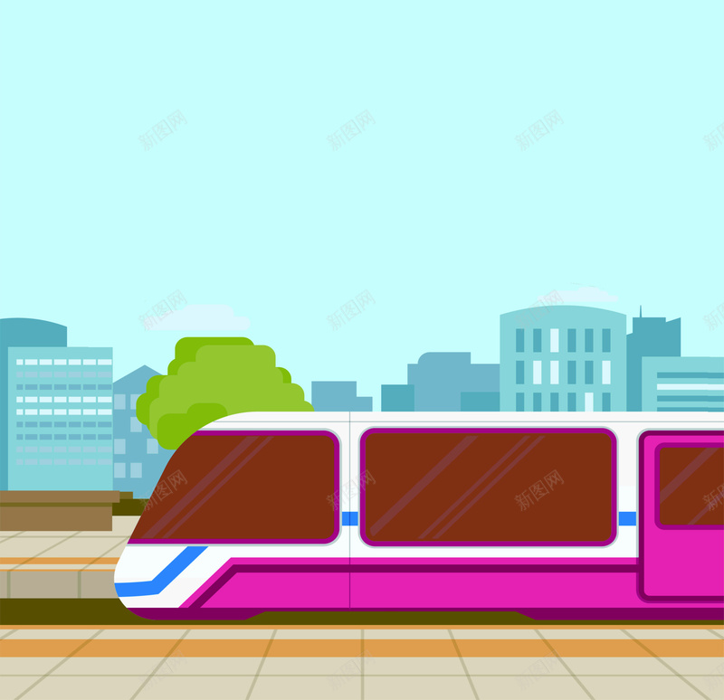 出行展架画面背景图cdr设计背景_88icon https://88icon.com 出行 展架 火车 背景 蓝色