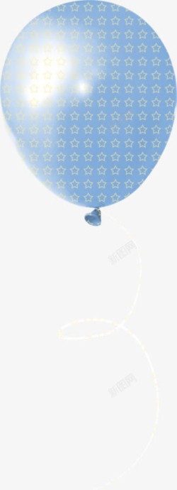 蓝色星星气球素材