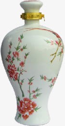中式花朵装饰瓷瓶素材