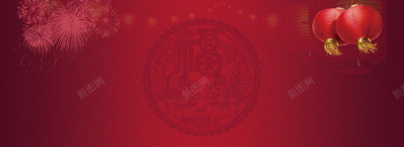 鸡年扁平红色海报背景jpg设计背景_88icon https://88icon.com 鸡年 剪纸 红色 灯笼 中国风