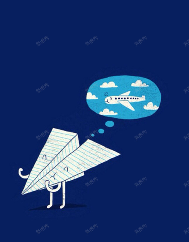 蓝色背景上的纸飞机H5背景jpg设计背景_88icon https://88icon.com H5素材 H5背景 卡通 手绘 童趣 纸飞机 蓝背景