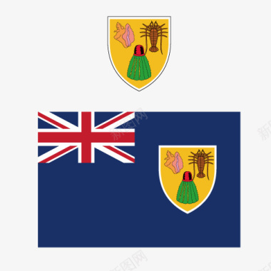 国家特克斯和凯科斯群岛国徽矢量图图标图标