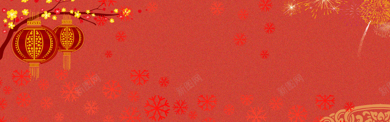 新春红色扁平电商灯笼bannerpsd设计背景_88icon https://88icon.com 几何 卡通人物 扁平 春节 淘宝天猫 渐变 烟花 详情页海报 过年 鞭炮