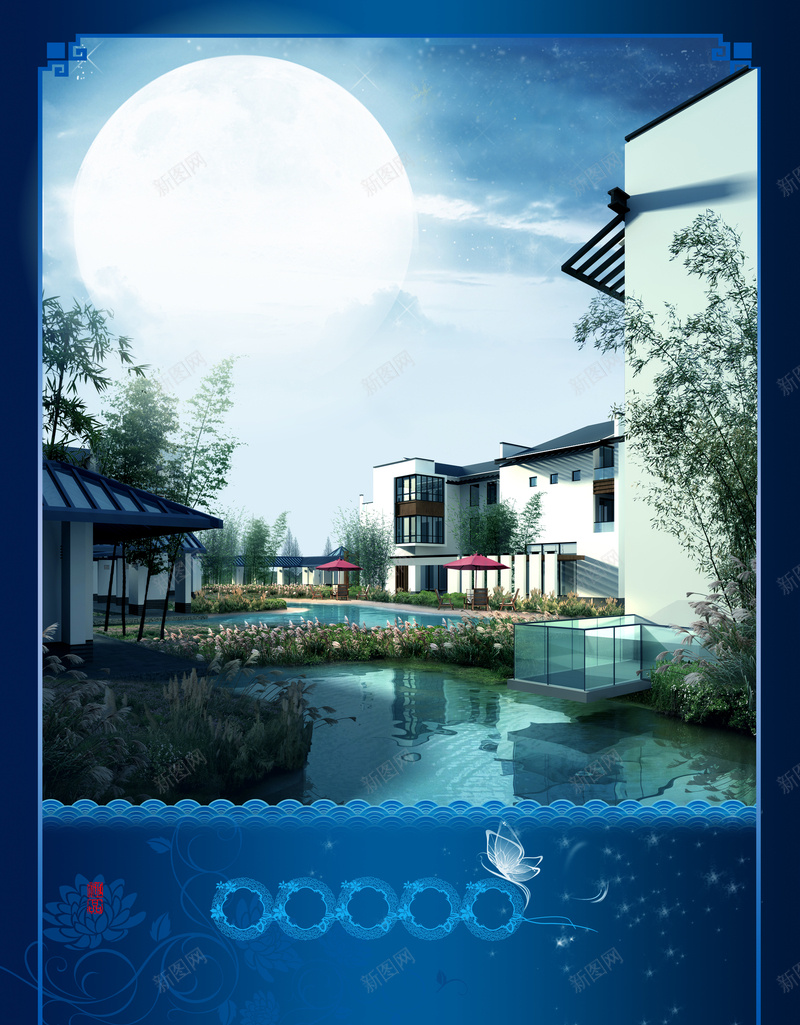 地产画册海报背景psd设计背景_88icon https://88icon.com 商业 地产 大气 广告背景 海报背景 蓝色 高档