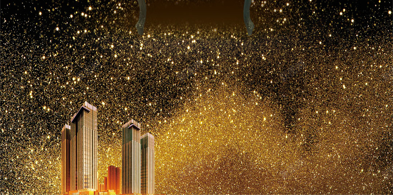 商务房产广告H5背景psd设计背景_88icon https://88icon.com 发光 商务 广告 广告背景 房产 椅子 楼房 黄色