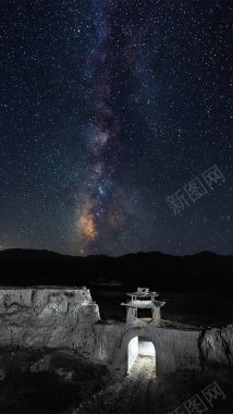 夜景星空梦幻H5背景背景