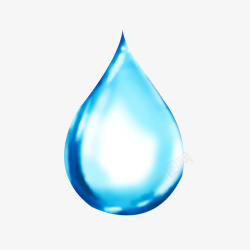 水滴水蓝色水滴水波素材