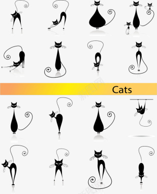 猫优雅猫图标图标