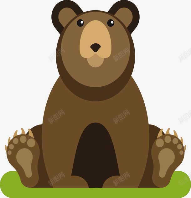 一只褐色大笨熊矢量图eps免抠素材_88icon https://88icon.com 一只熊 可爱 熊PNG 矢量熊 褐色 褐色熊 矢量图