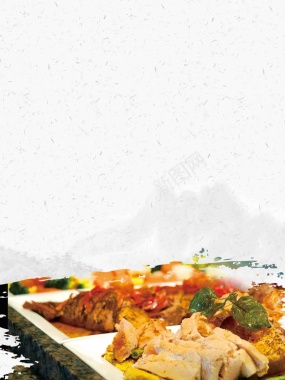美味海报自助餐海报设计背景模板背景