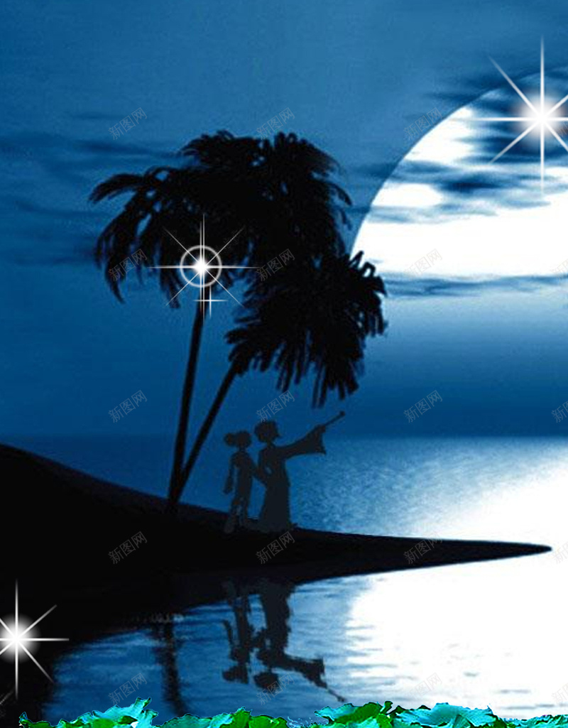 夜晚荷花月光树影背景psd设计背景_88icon https://88icon.com H5 h5 夜晚 树影 梦幻 浪漫 荷叶 荷花月亮